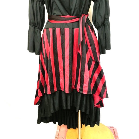 Pirate Girl Dress w/ sash M/L - Picture 9 of 10